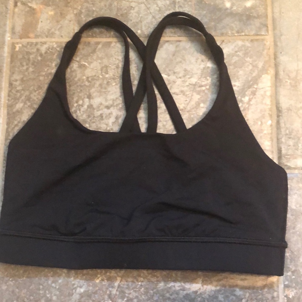 black LULULEMON sports bra/swimsuit top NO padding